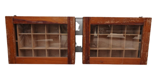 Pair antique wooden small - wooden, wall