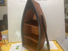 Vintage Rustic Wood Canoe Boat