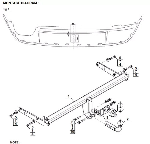 Swan neck tow - swan,