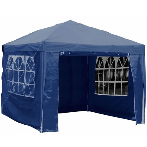 Blue gazebo garden marquee - gazebo,