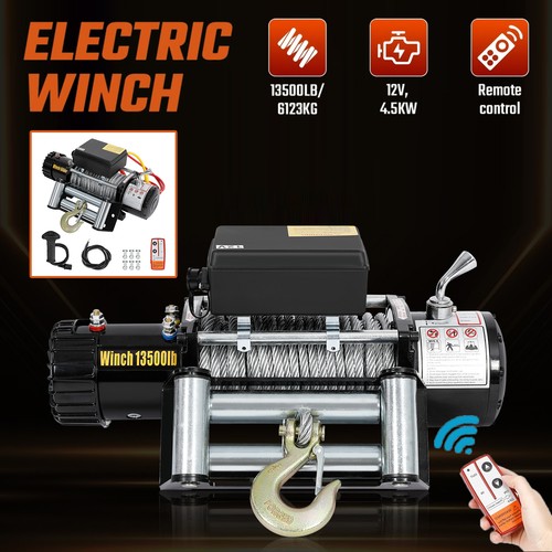 Electric winch 12v 13500lb 26m - 13500lb,