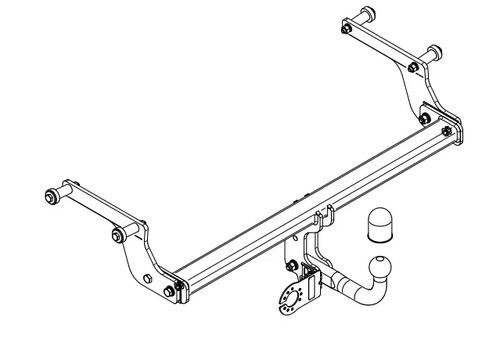 Swan neck tow bar for - swan,