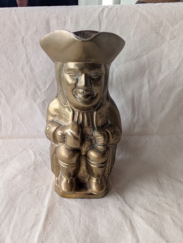 Vintage solid brass toby - brass,