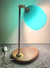 Bankers Lamp Green Glass Bell