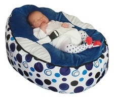 Blue Polka Dot Baby Bean Bag
