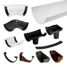 Half Round UPVC Gutter FloPlast Rainwater PVC Plastic Guttering Drainage