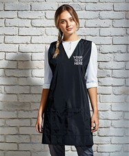 Personalised Waterproof Wrap Around Tunic Apron Text Embroidered Workwear Tabard