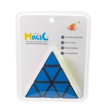 PUZZLE TRIANGLE CUBE MAGIC PYRAMID GAME COLOURFUL BRAIN TEASER TWIST TURN SOLVE