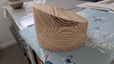 Wooden Millinery Hat Block Slanted Crown