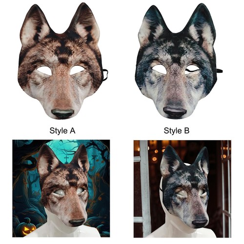 Wolf head mask - wolf,