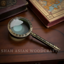Antique Heavy Brass Magnifying