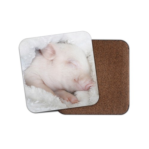 Adorable sleepy piglet coaster - adorable,