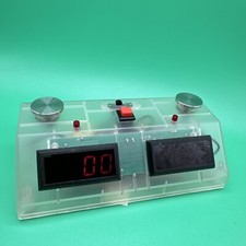 Vintage ZMF-II Chess Game Clock Transparent/Clear w/ Red LED, Works Perfect