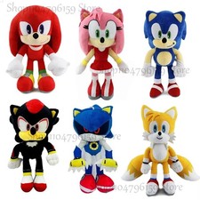 30CM Sonic the Hedgehog Plush Tails Knuckles Cute Xmas Gift Soft Toy for Kids