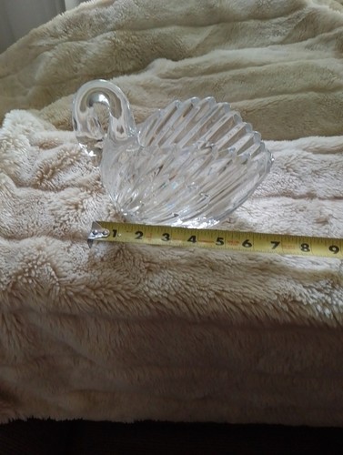 Crystal swan trinket dish - swan,