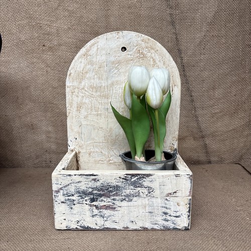 Rustic wall box worn - box, painted