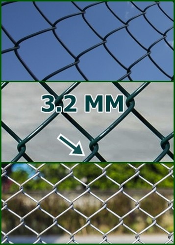 Chain link fence - , galvanised
