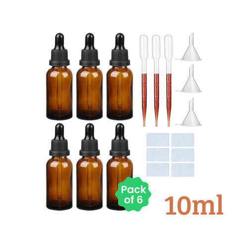 Amber glass dropper - amber, bottle
