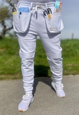 Painters work joggers trousers tool pockets knee pad pockets zip pockets S