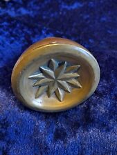 Antique Butter Or Chocolate Stamp Brass and brass handle heavy