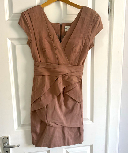 Reiss taupe sheath dress - sheath, uk