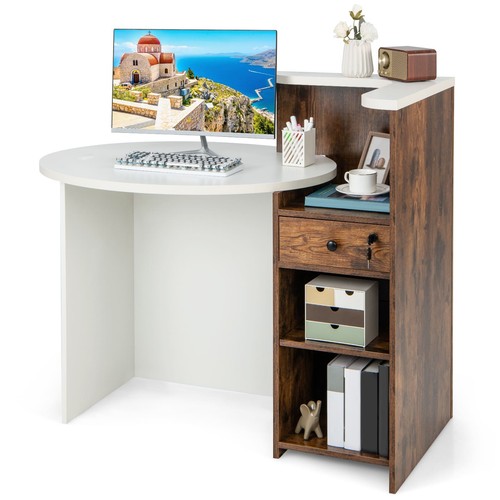 Costway reception desk front - costway,