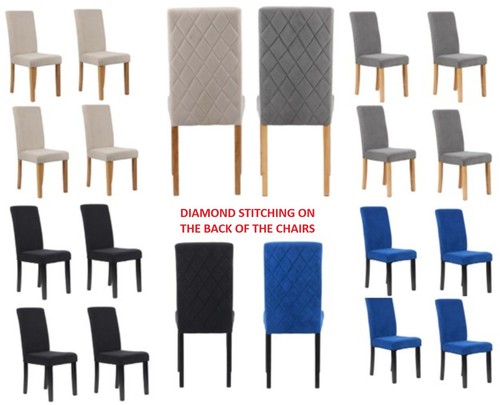 Velvet dining chairs - 4,