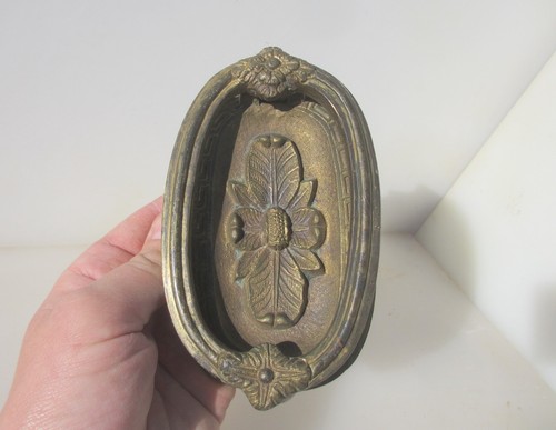 Antique brass door - knocker, old