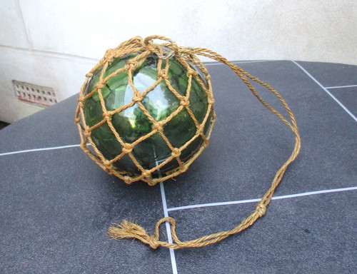 Vintage green glass fishing - vintage,