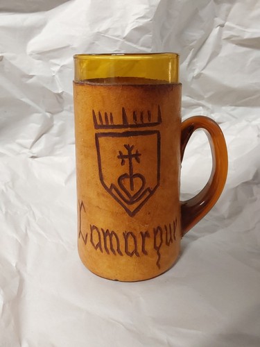Hand made leather coated mug - leather,