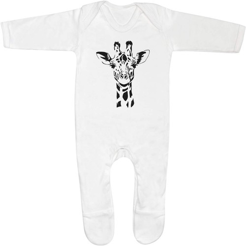 Giraffe portrait baby - portrait', romper
