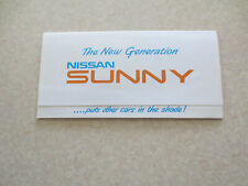 1980s Nissan Sunny car advertising brochure -- UK - - -
