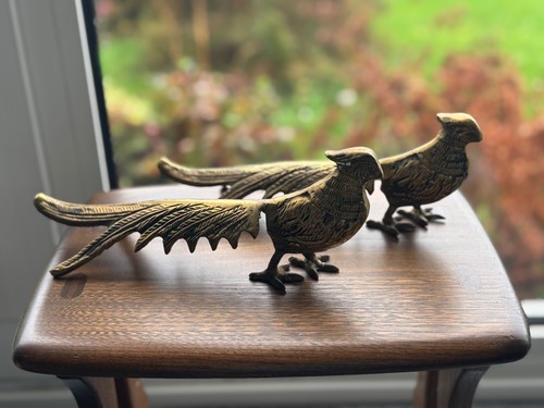 Vintage solid brass pheasant - -,