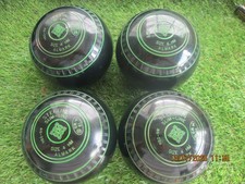 Great ALMARK STERLING SLIM-LINE Lawn / Indoor / Short-Mat Bowls   Size 4