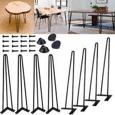 4x Hairpin Table Legs Hair Pin Legs Set for Furniture Bench Desk Metal Steel DIY