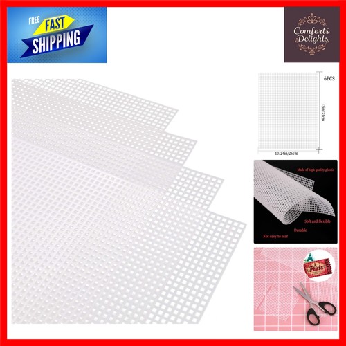 White plastic canvas - white, mesh