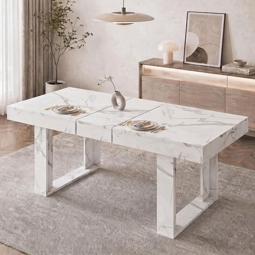Modern extendable dining table - dining,