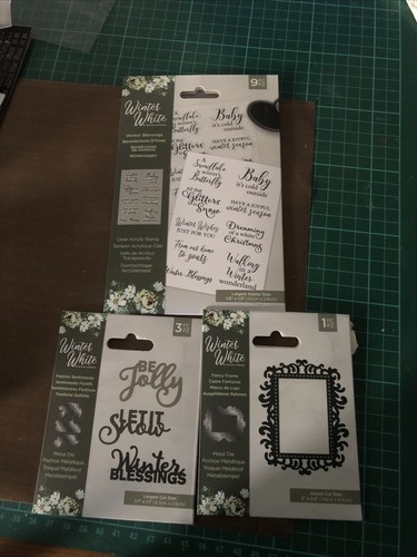 Winter white dies and stamps - dies,