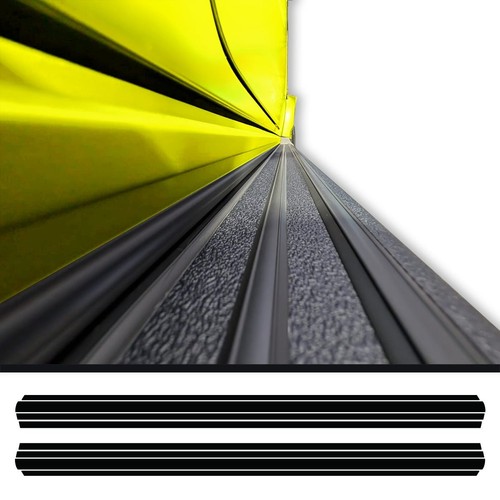 Black out running boards - black,