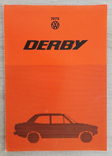 Volkswagen Derby LS Brochure 1978 - VW  1093cc