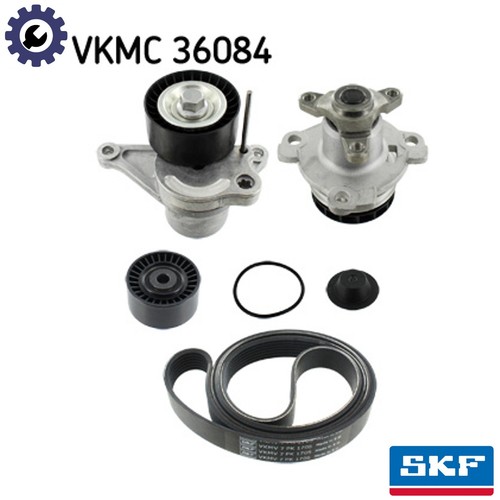 Water pump vribbed belt kit - pump,
