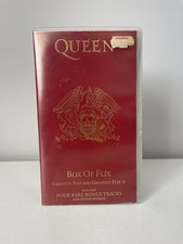 QUEEN * BOX OF FLIX * GREATEST FLIX I & II ~ 2 X VHS SET WITH BOOKLET 1991