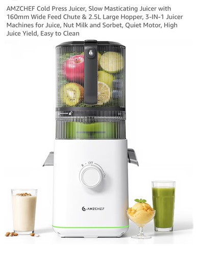 Amzchef cold press juicer - press,