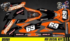 Decal Kit for Derbi 50 Supermot Orange