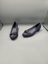 Irregular Choice 'Sulu' Blue Suede Heels UK 7 EU 40 Floral Velvet Block Shoes