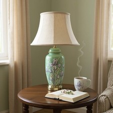 64cm Floral Ceramic Table Lamp