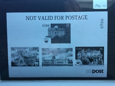 Irish stamps, blackprint from 1991/92 yearbook 