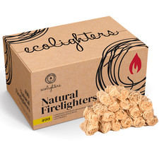 400 Natural Firelighters for Wood Burners Fire Lighters Stove Logs Starters /400