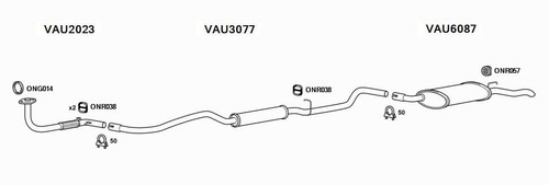 Euroflo exhaust system for - exhaust,