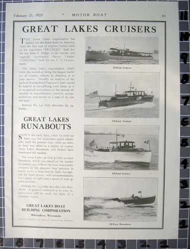 1923 great lake boat runabout - great,